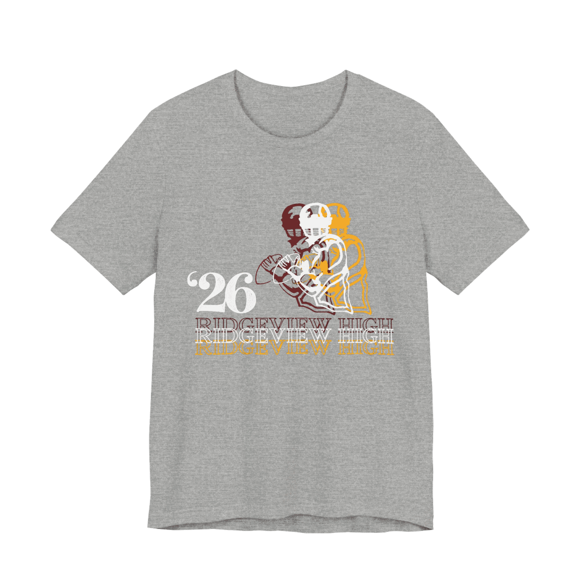 Ridgeview Football '26 Tee — Athletic Heather