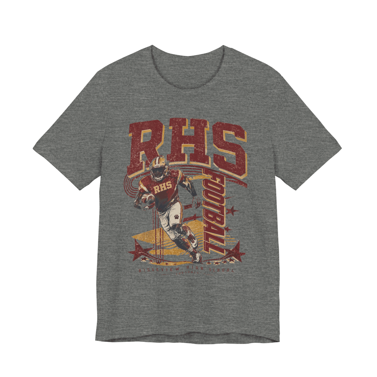 Ridgeview RHS Football Tee — Deep Heather