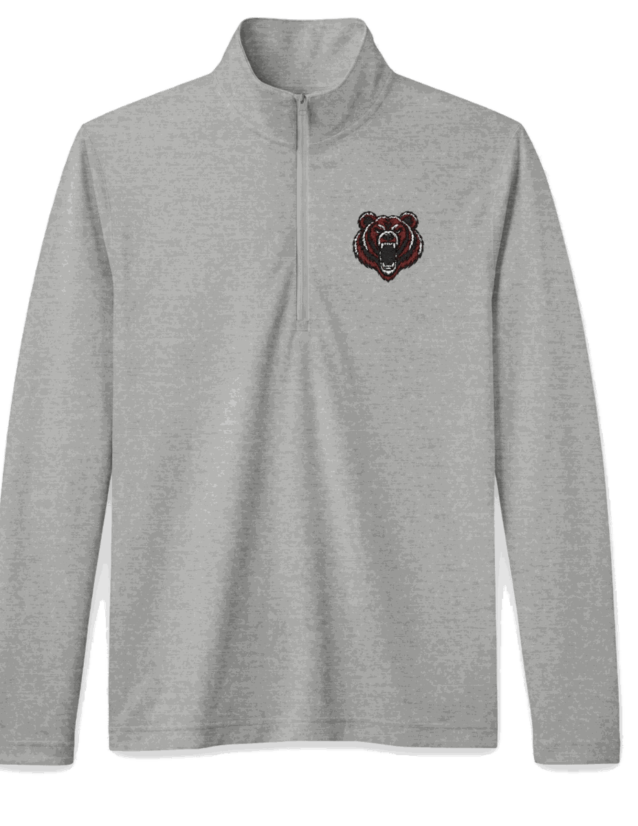 Ridgeview Bears Quarter-Zip Pullover — Ash Grey