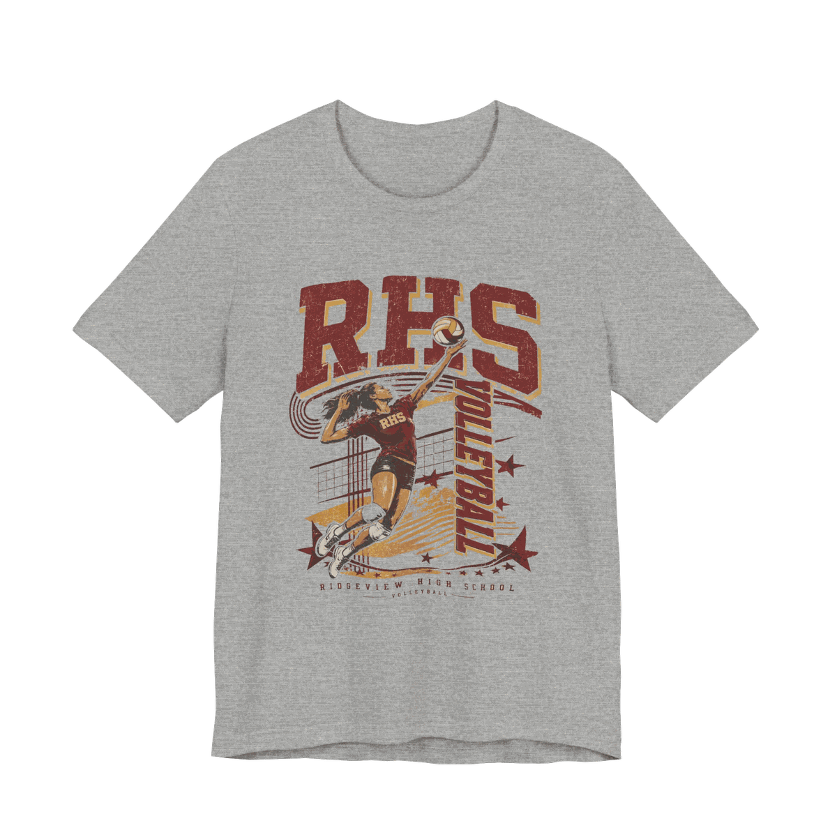 Ridgeview RHS Volleyball Tee — Athletic Heather