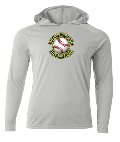 RGS Gators Baseball Badge — Cooling Long Sleeve Hoodie — Silver