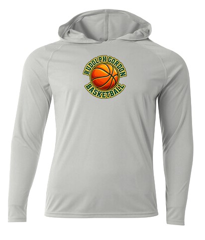 RGS Gators Basketball Badge — Cooling Long Sleeve Hoodie — Silver