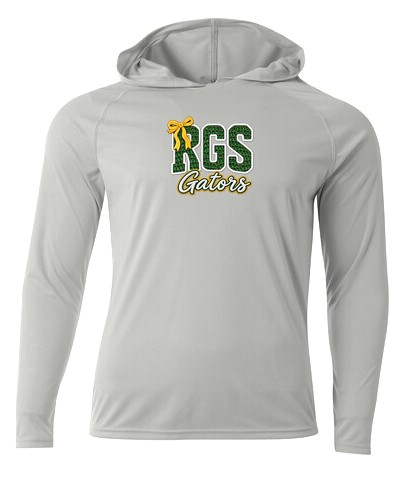 RGS Gators Bow — Cooling Long Sleeve Hoodie — Silver