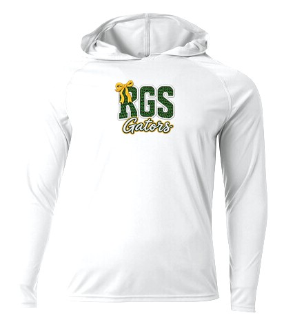 RGS Gators Bow — Cooling Long Sleeve Hoodie — White