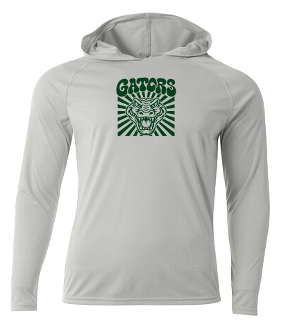 RGS Gators Retro — Cooling Long Sleeve Hoodie — Silver
