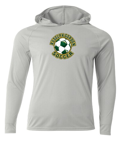 RGS Gators Soccer Badge — Cooling Long Sleeve Hoodie — Silver
