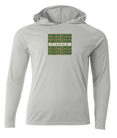 RGS Gators Soccer Pattern — Cooling Long Sleeve Hoodie — Silver