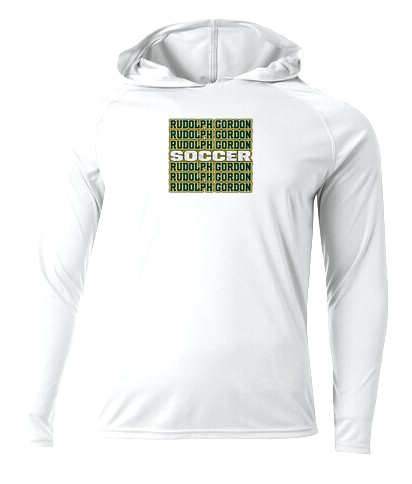 RGS Gators Soccer Pattern — Cooling Long Sleeve Hoodie — White