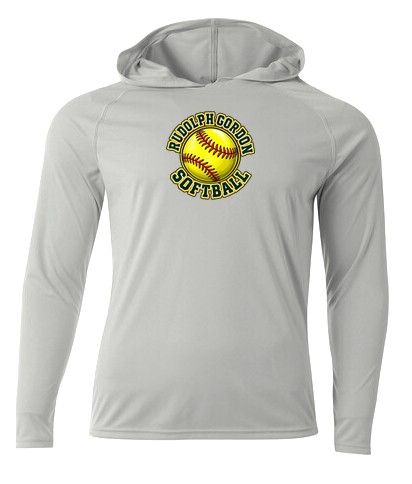 RGS Gators Softball Badge — Cooling Long Sleeve Hoodie — Silver