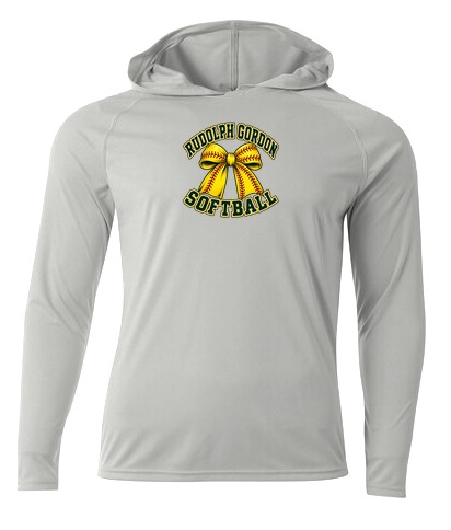 RGS Gators Softball Bow — Cooling Long Sleeve Hoodie — Silver