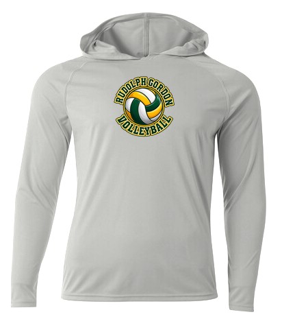 RGS Gators Volleyball Badge — Cooling Long Sleeve Hoodie — Silver