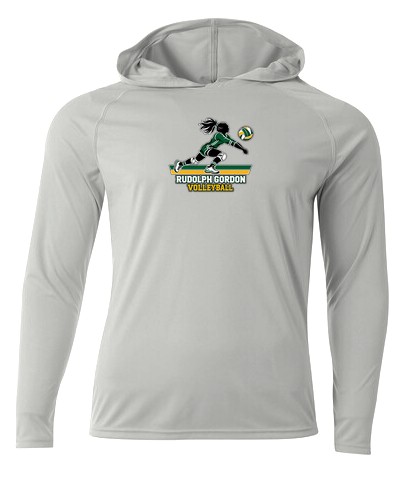 RGS Gators Volleyball — Cooling Long Sleeve Hoodie — Silver