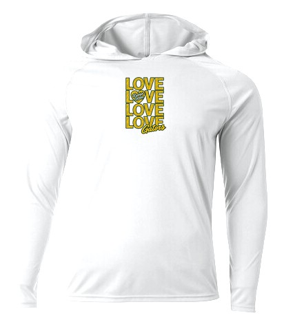RGS Gators Love Love Love — Cooling Long Sleeve Hoodie — White