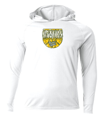 RGS Gators Shield — Cooling Long Sleeve Hoodie — White