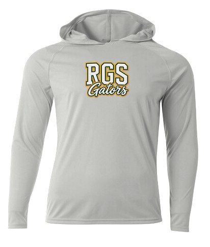 RGS Varsity Patch — Cooling Long Sleeve Hoodie — Silver