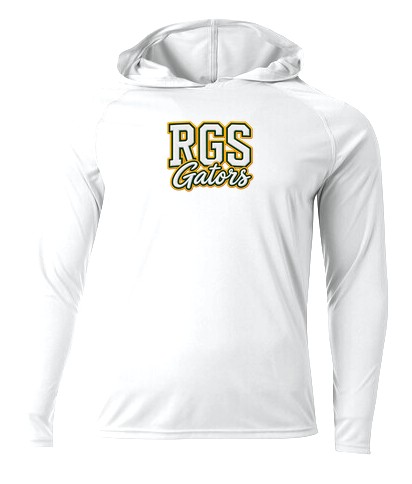 RGS Varsity Patch — Cooling Long Sleeve Hoodie — White