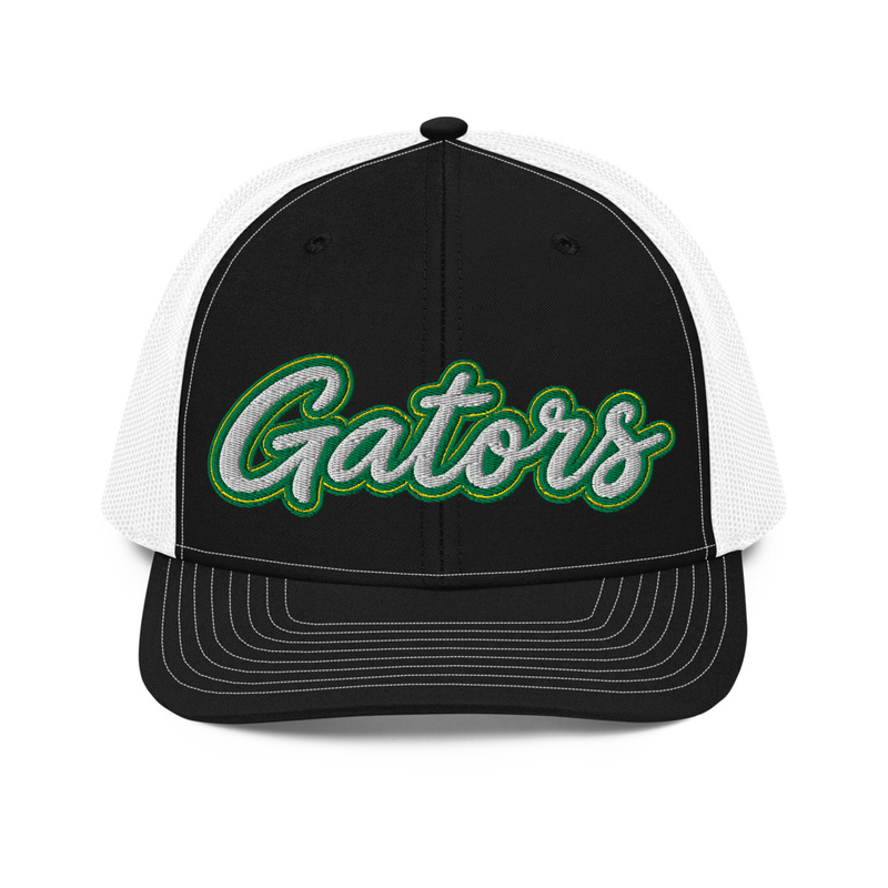 Gators Embroidered Trucker Cap — Black / White