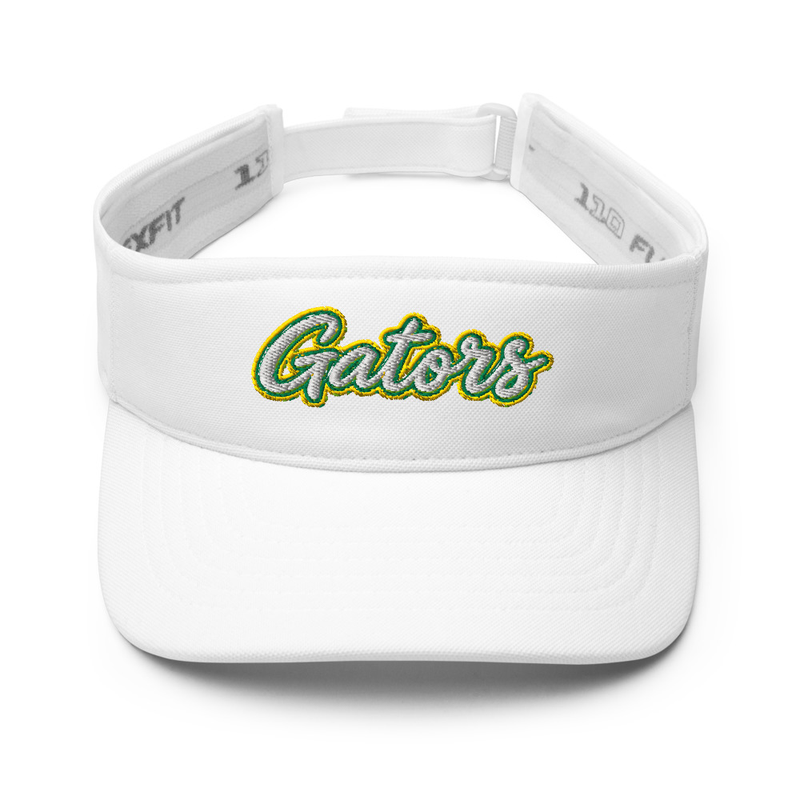 Gators Embroidered Visor — White