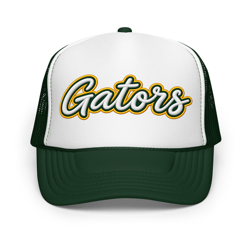 Gators Foam trucker hat — Dark Green /White/Dark Green