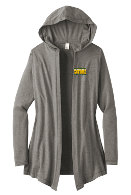 RGS Gators Arched Wordmark — Perfect Tri Hooded Cardigan — Grey Frost