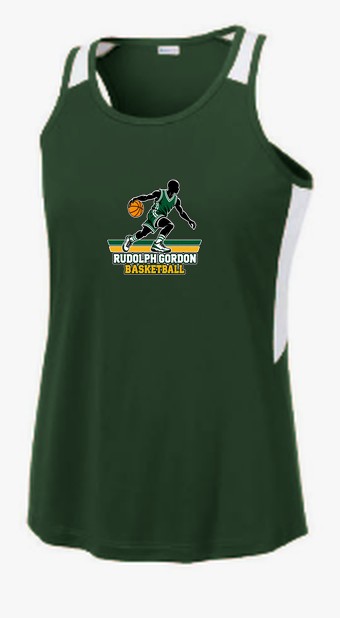 RGS Gators Basketball — Tank Top — Forest Green/ White