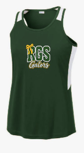 RGS Gators Bow — Tank Top — Forest Green/ White