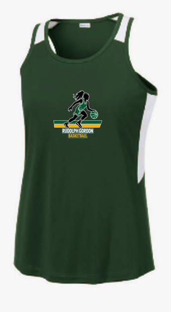 RGS Gators Girls Basketball — Tank Top — Forest Green/ White