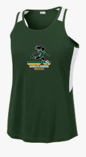 RGS Gators Girls Soccer — Tank Top — Forest Green/ White