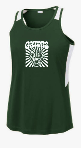 RGS Gators Retro — Tank Top — Forest Green/ White