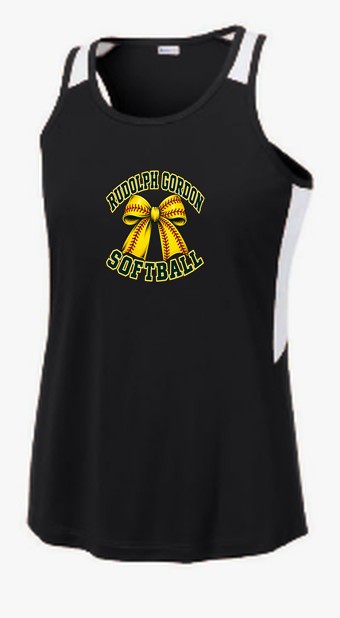 RGS Gators Softball Bow — Tank Top — Black/ White
