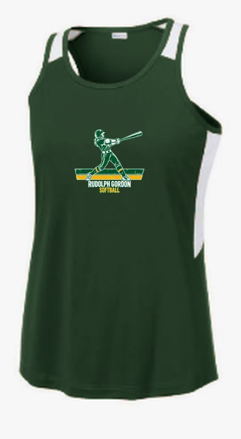 RGS Gators Softball — Tank Top — Forest Green/ White