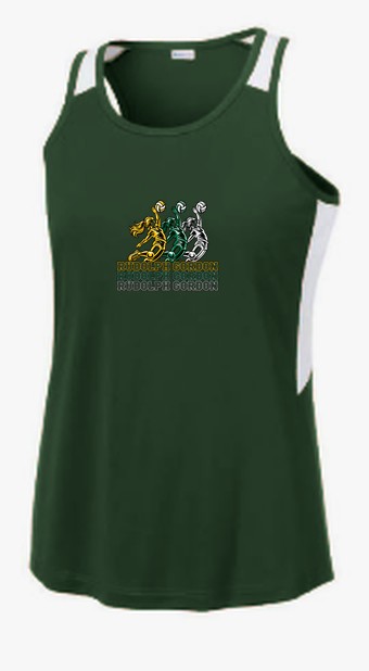 RGS Gators Volleyball Trio — Tank Top — Forest Green/ White
